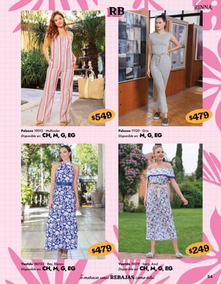 54
RB
Palazzo 19012 • Multicolor
Disponible en: CH, M, G, EG
$549
Vestido 180123 • Rey, Blanco
Disponible en: CH, M, G, EG
$479
Palazzo 11120 • Gris
Disponible en: M, G, EG
$479
Vestido 18019 • Ivory, Azul
Disponible en: CH, M, G, EG
$249
 