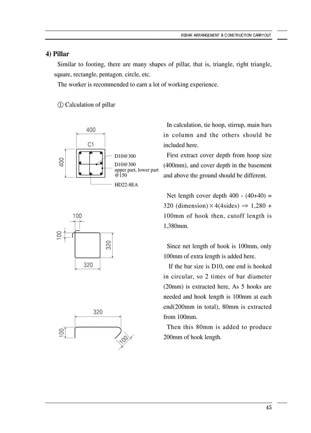Rebar arrangement and construction carryout PDF