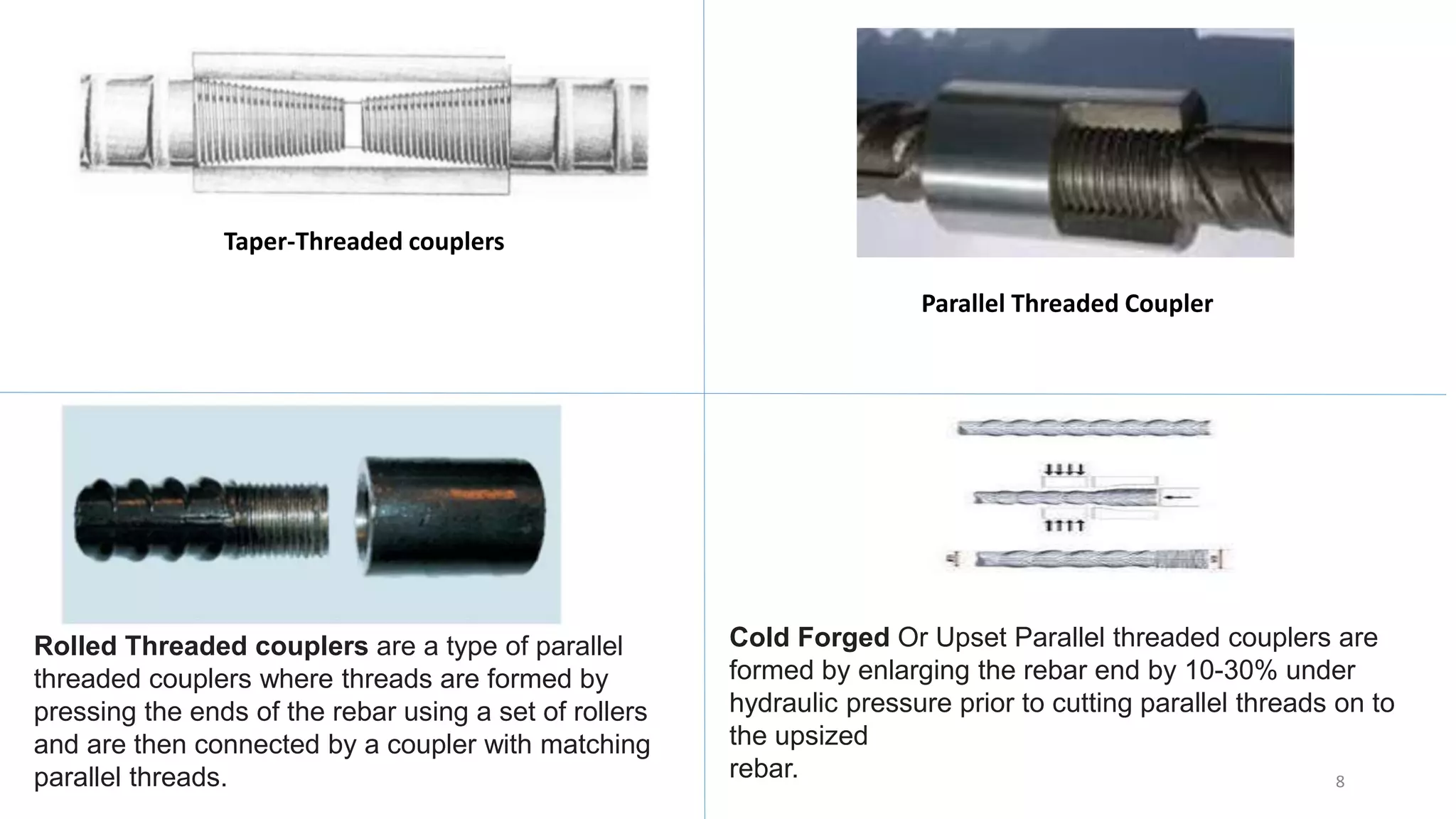 Rebar coupler as an alternative of column splices | PPTX