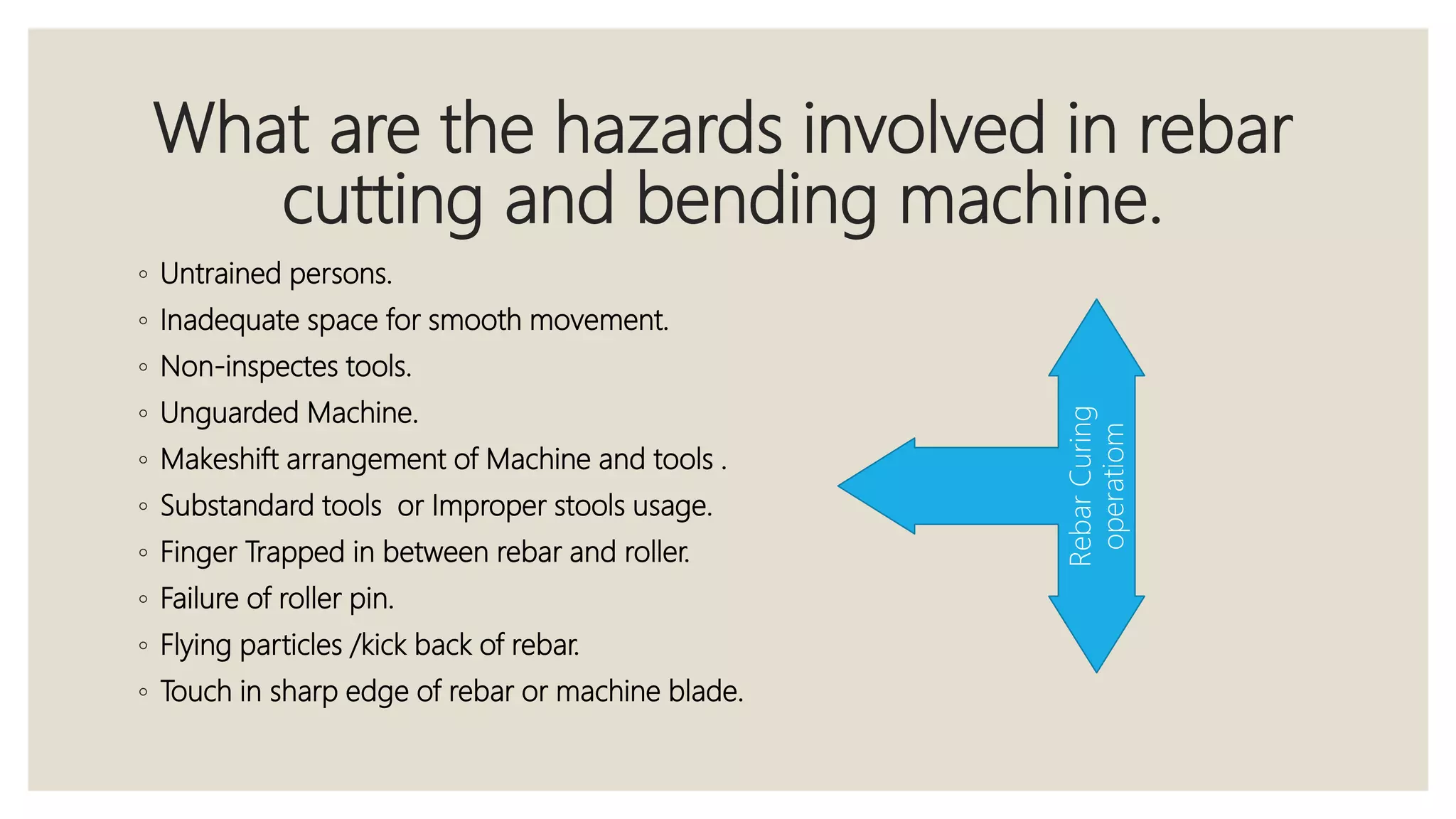 Rebar cutting hazards PPT