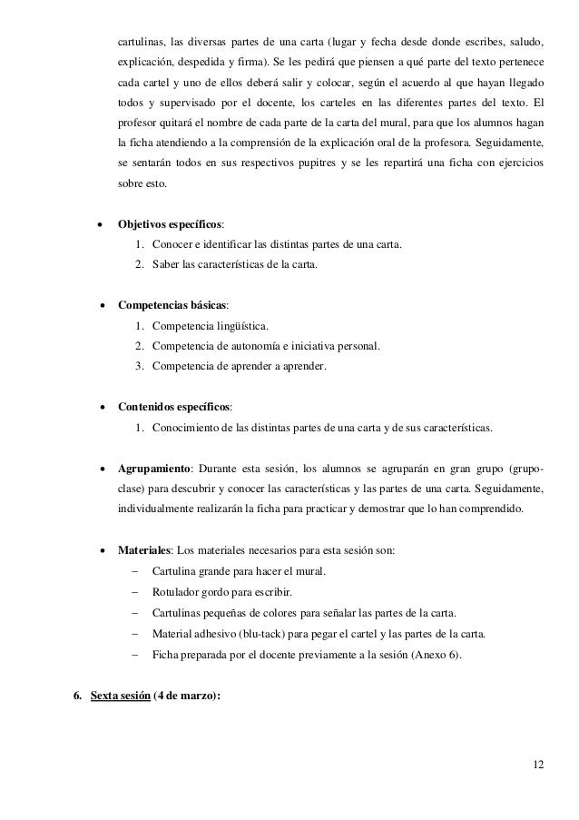 Unidad Didáctica- Escribimos cartas