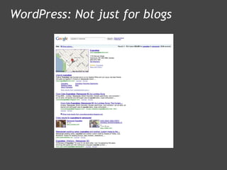 WordPress: Not just for blogs 