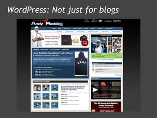 WordPress: Not just for blogs 