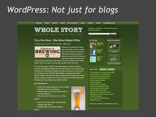 WordPress: Not just for blogs 