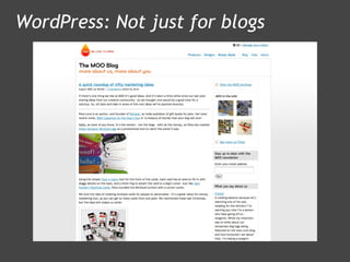 WordPress: Not just for blogs 