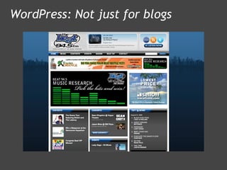 WordPress: Not just for blogs 