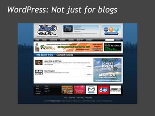 WordPress: Not just for blogs 