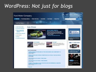 WordPress: Not just for blogs 