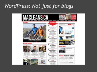 WordPress: Not just for blogs 