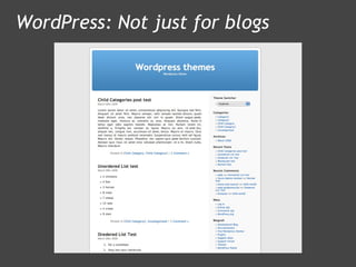 WordPress: Not just for blogs 