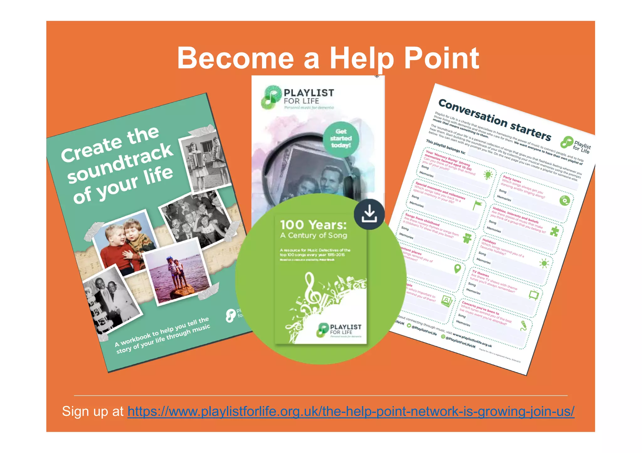 Sign up at https://www.playlistforlife.org.uk/the-help-point-network-is-growing-join-us/
Become a Help Point
 