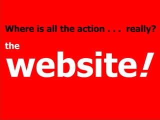 Where is all the action . . . really?

Where is all the action . . . really?
the

website!
website!

the

.

#PubCon @Virt...