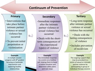 Primary Prevention of Sexual and Intimate Partner Violence | PPTX