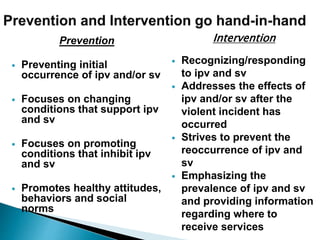 Primary Prevention of Sexual and Intimate Partner Violence | PPTX