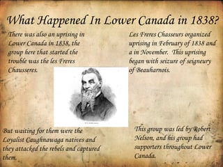 Rebellions of 1837 1838 power point | PPT
