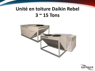 Unité en toiture Daikin Rebel
3 ~ 15 Tons
 