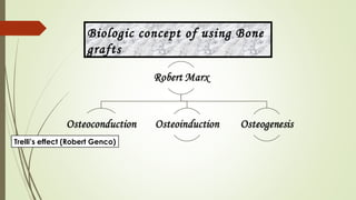 Biologic concept of using Bone
grafts
Trelli’s effect (Robert Genco)
 