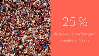 25 %
de la population française
a moins de 30 ans
 