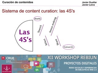 Curación de contenidos

Entre Documentación y Comunicación

Javier Guallar
Javier Leiva

 