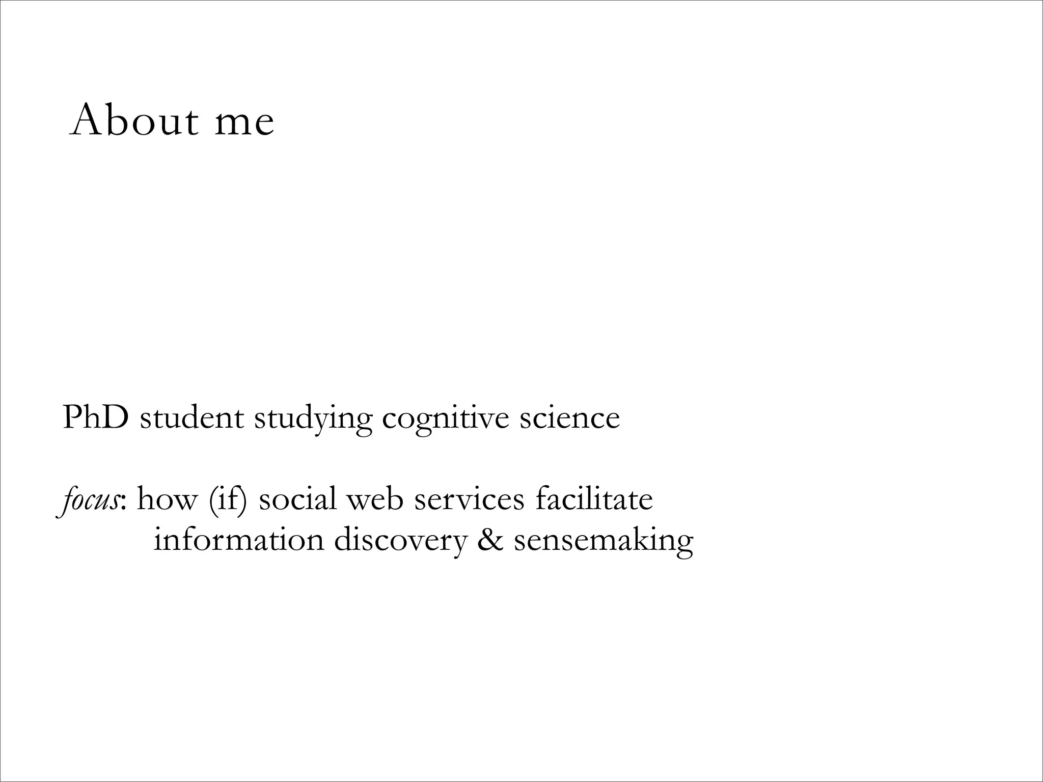 Distributed Cognition and The Social Web