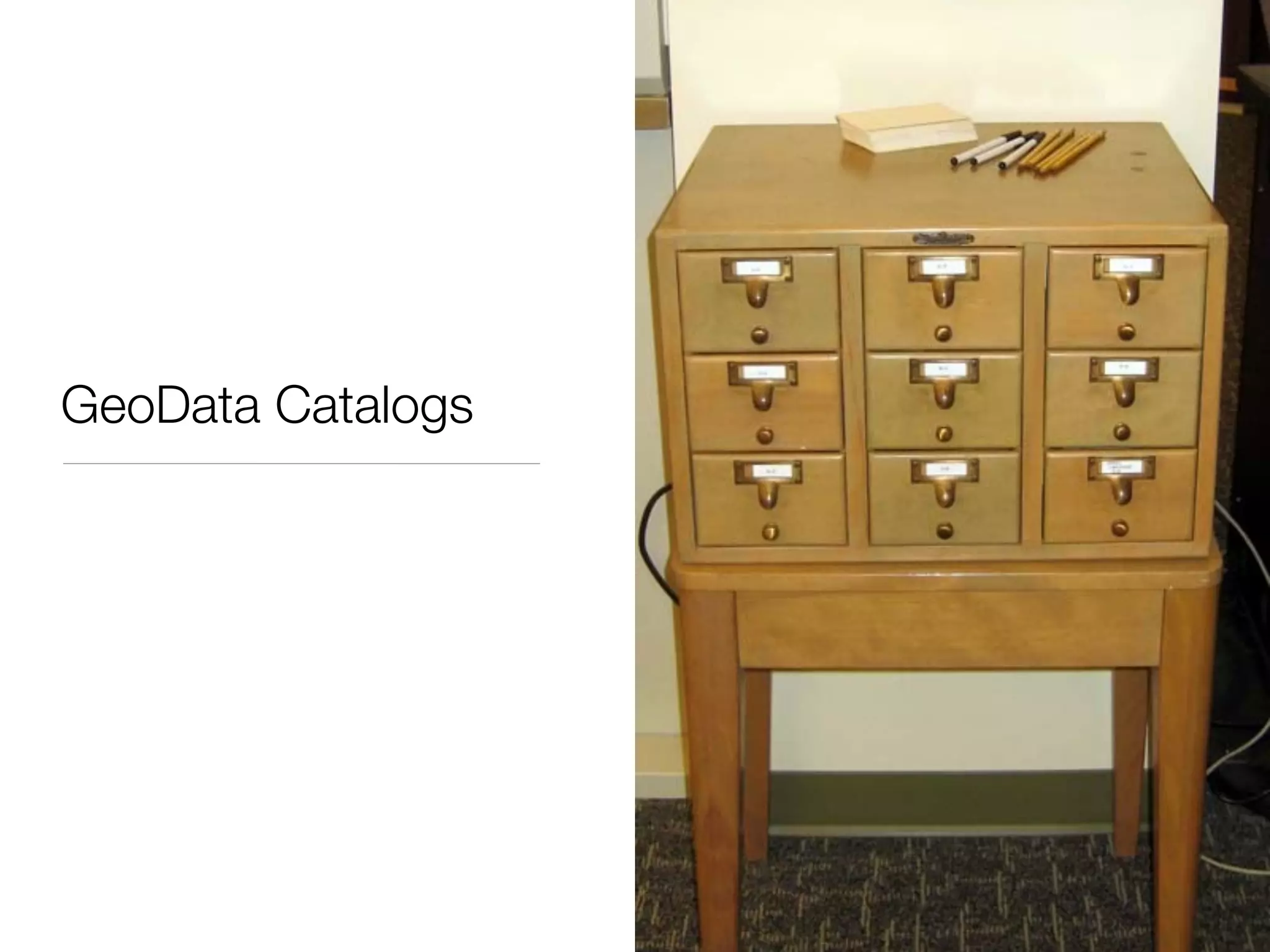 GeoData Catalogs
 