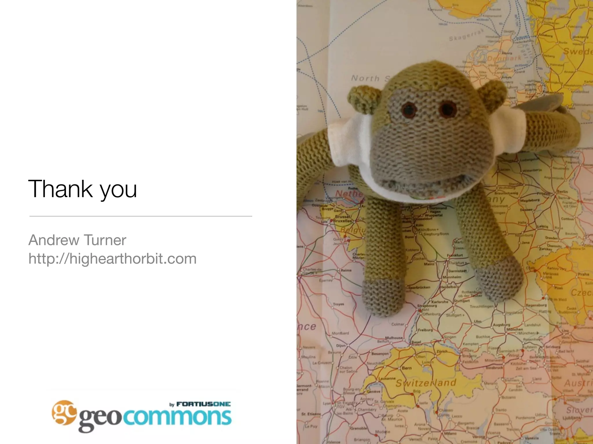 Thank you
Andrew Turner
http://highearthorbit.com
 