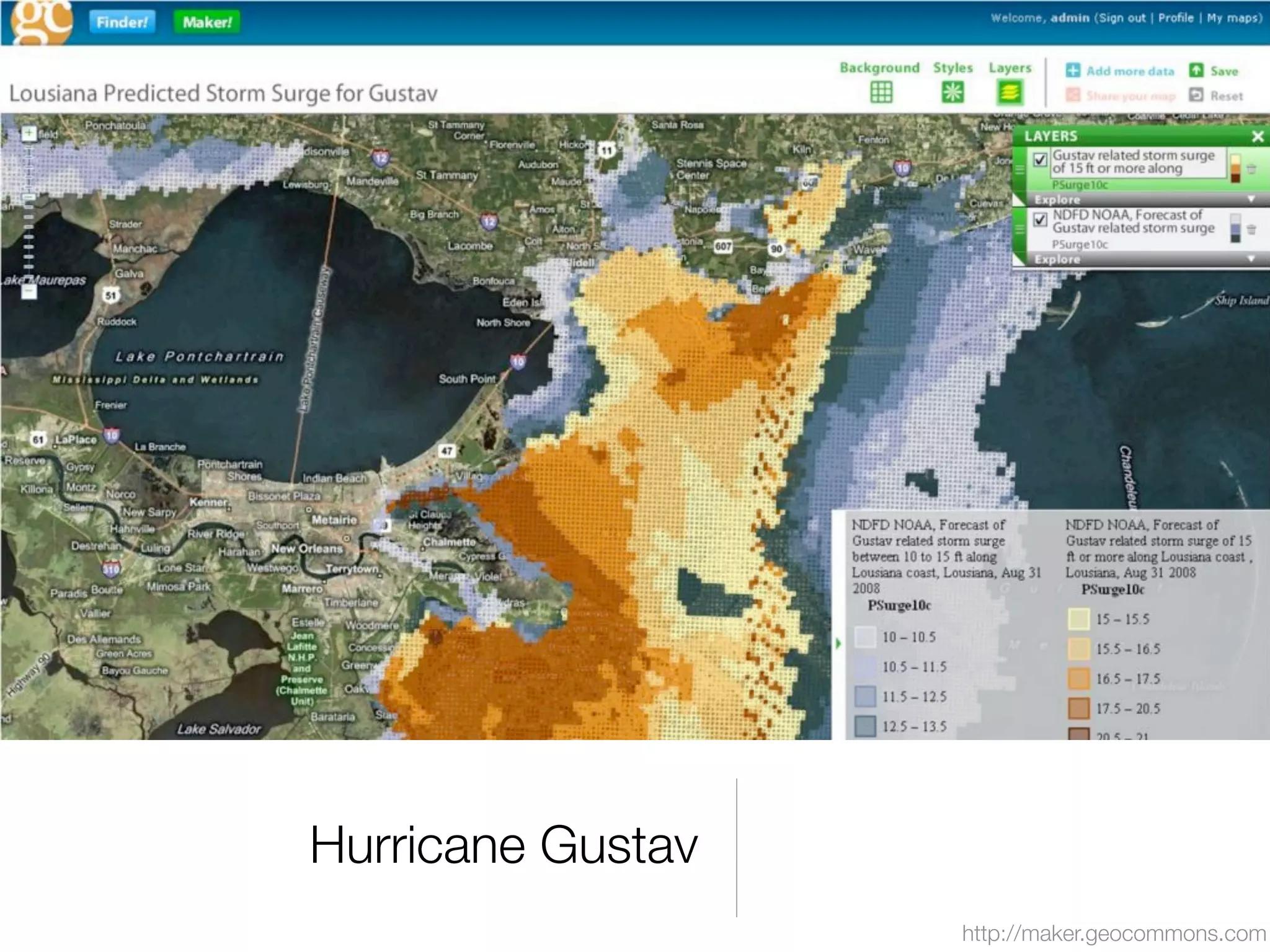 Hurricane Gustav
                   http://maker.geocommons.com
 