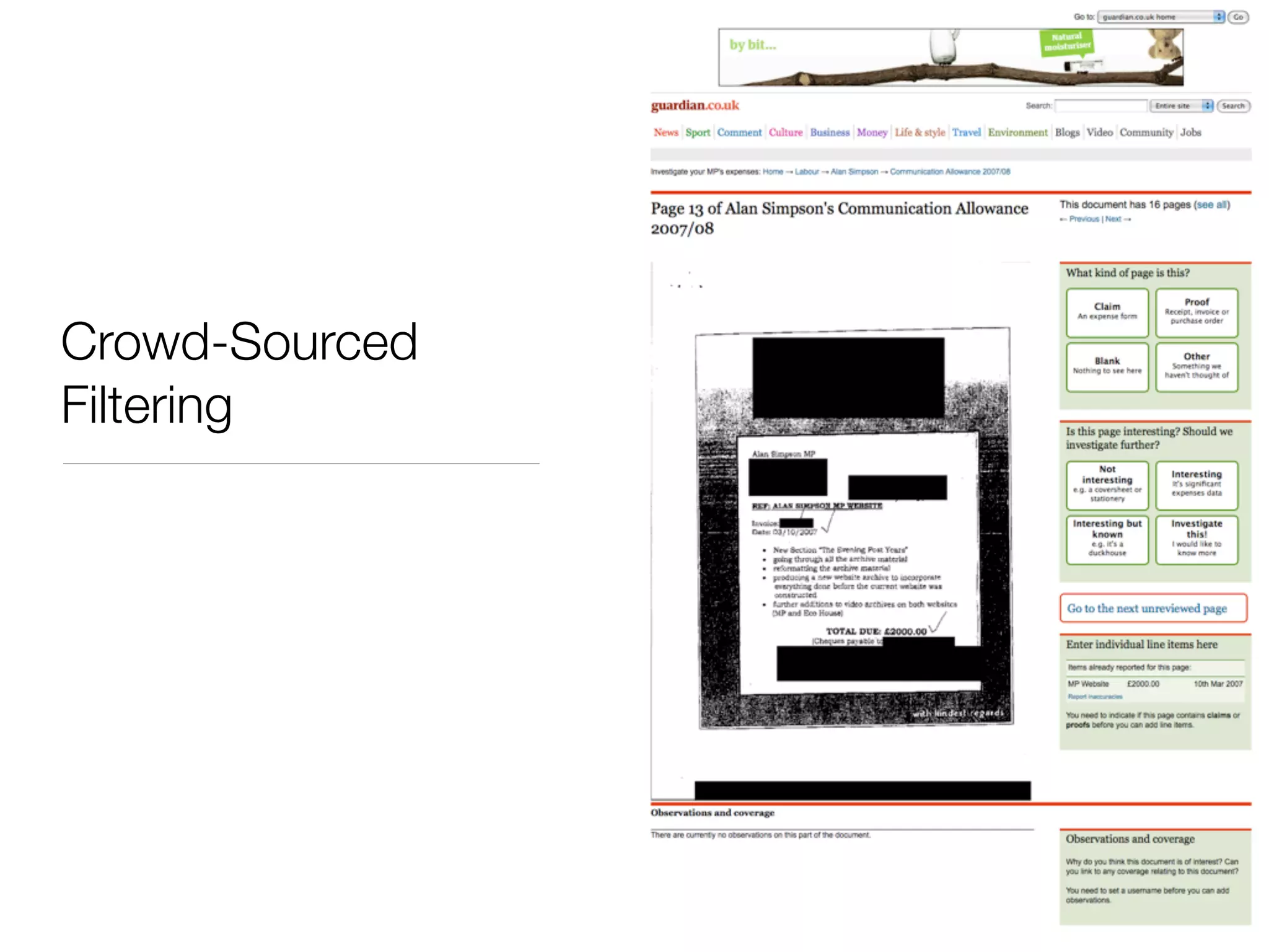 Crowd-Sourced
Filtering
 