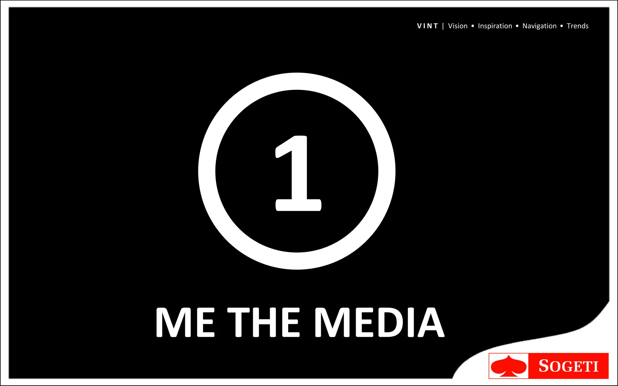 V I N T | Vision • Inspiration • Navigation • Trends




    1
ME THE MEDIA
 