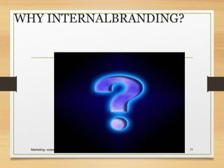 WHY INTERNALBRANDING?
March 24, 2009Marketing- corporate branding 31
 
