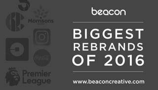 BIGGEST
REBRANDS
OF 2016
www.beaconcreative.com
 