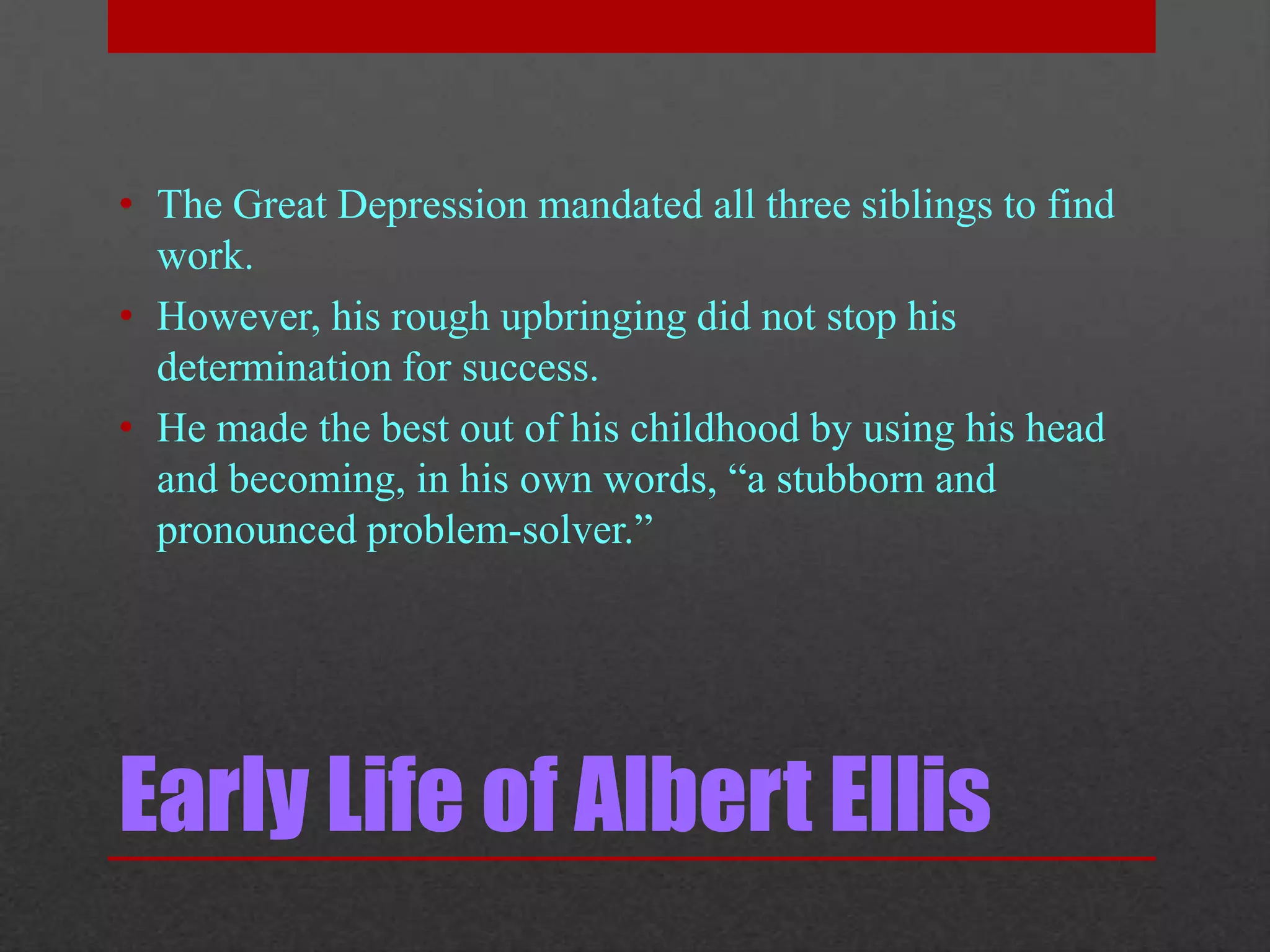 Albert Ellis & REBT | PPTX