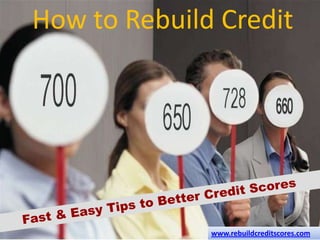 How to Rebuild Credit




              www.rebuildcreditscores.com
 