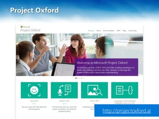 Project Oxford
http://projectoxford.ai
 