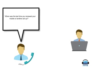 “When was the last time you reviewed your
mobile or landline set up?”
 