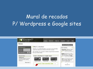 Mural de recados P/ Wordpress e Google sites 