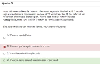 Thisnis the mock test of Australian Physiotherapy Council mock test