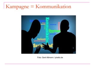 Kampagne = Kommunikation Foto: Gerd Altmann / pixelio.de 