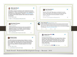 Sarah Howell - Professional Development Group – Recanati - 2018
 