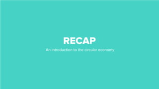 RECAP
An introduction to the circular economy
 