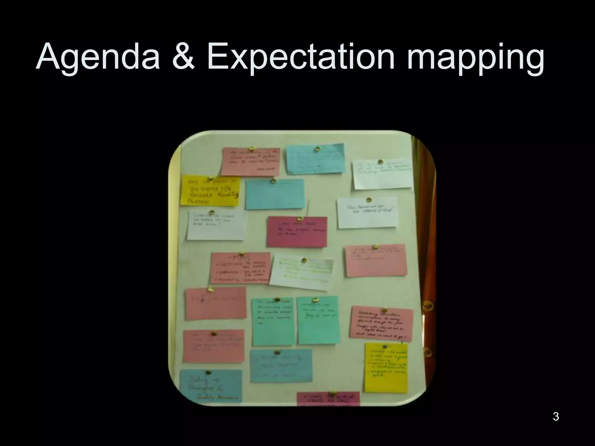33
Agenda & Expectation mapping