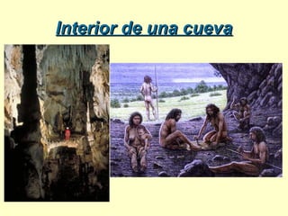 Interior de una cueva
 