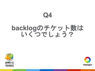 Q4
backlogのチケット数は
いくつでしょう？
 
