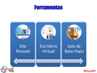 Site    Escritório    Sala de
Pessoal    Virtual     Bate-Papo



                               #DicasRF
 