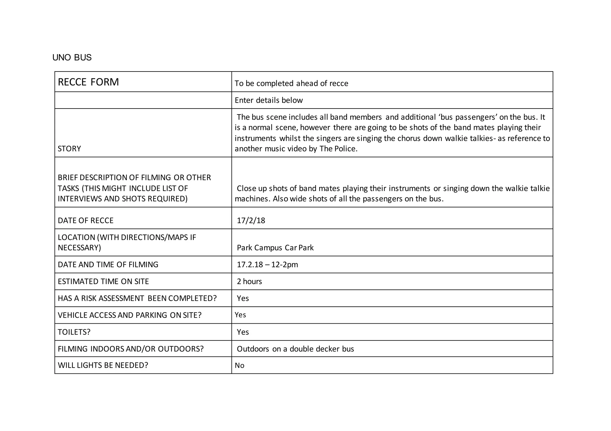 Recce forms for turn of the tide | PPT