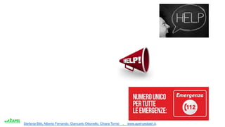 Stefania Bitti, Alberto Ferrando, Giancarlo Ottonello, Chiara Torrisi . www.apel-pediatri.it.
Ostruzione completa
lattante cosciente
PRIMA DI TUTTO
CHIEDERE AIUTO!
 