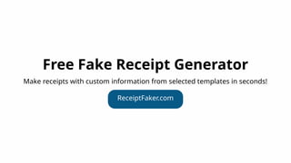 Receipt Faker - Create receipts with custom information from selected ...
