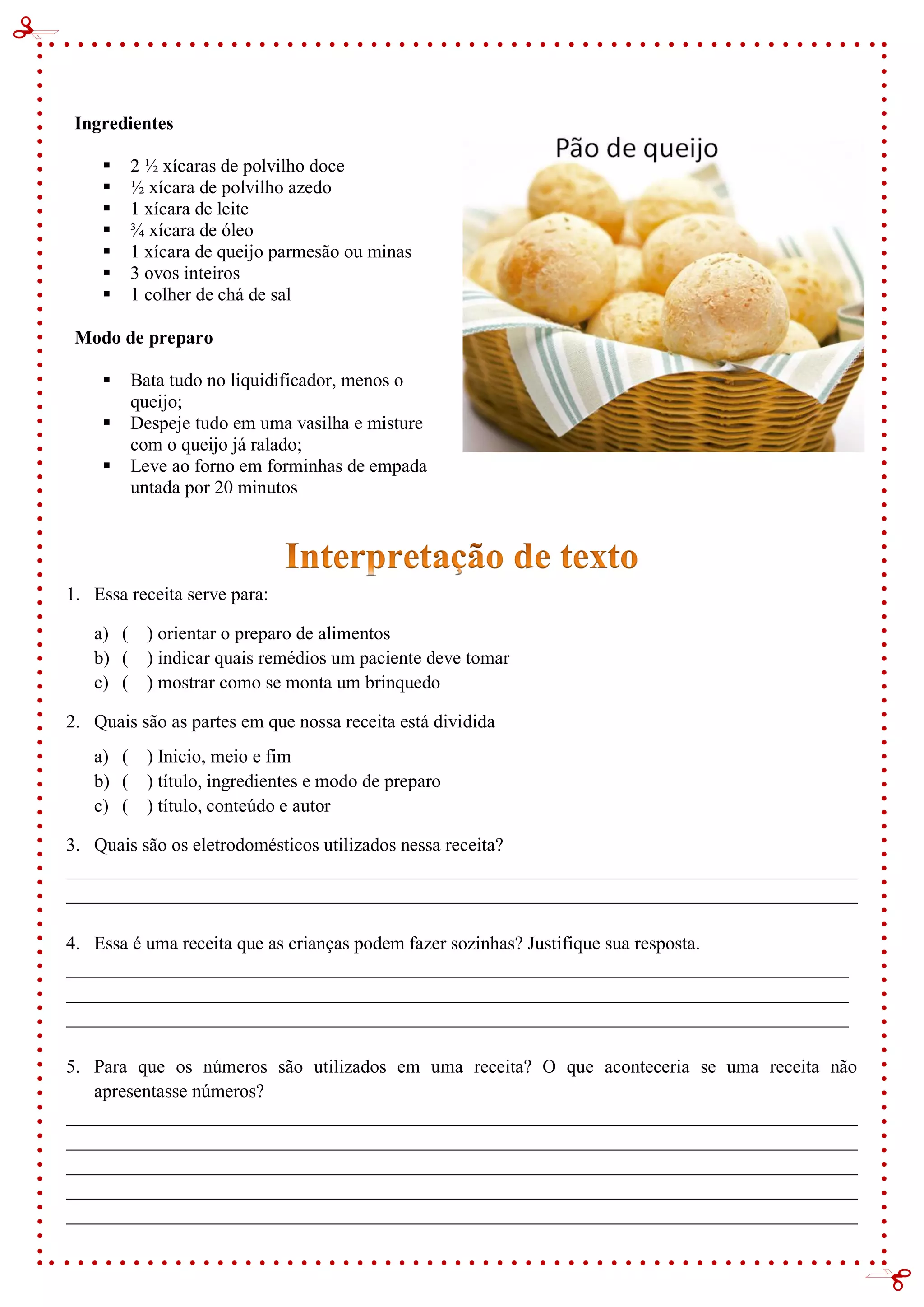 Gênero textual - Receita culinária | PDF