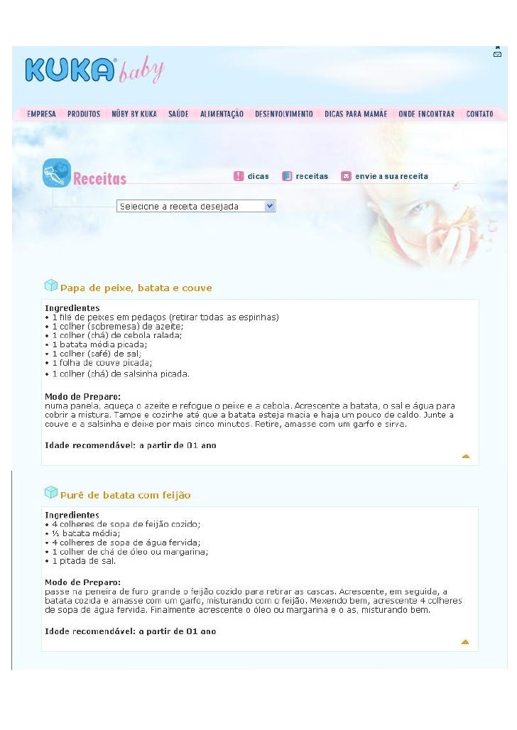 Receita De Papas Para Bebes