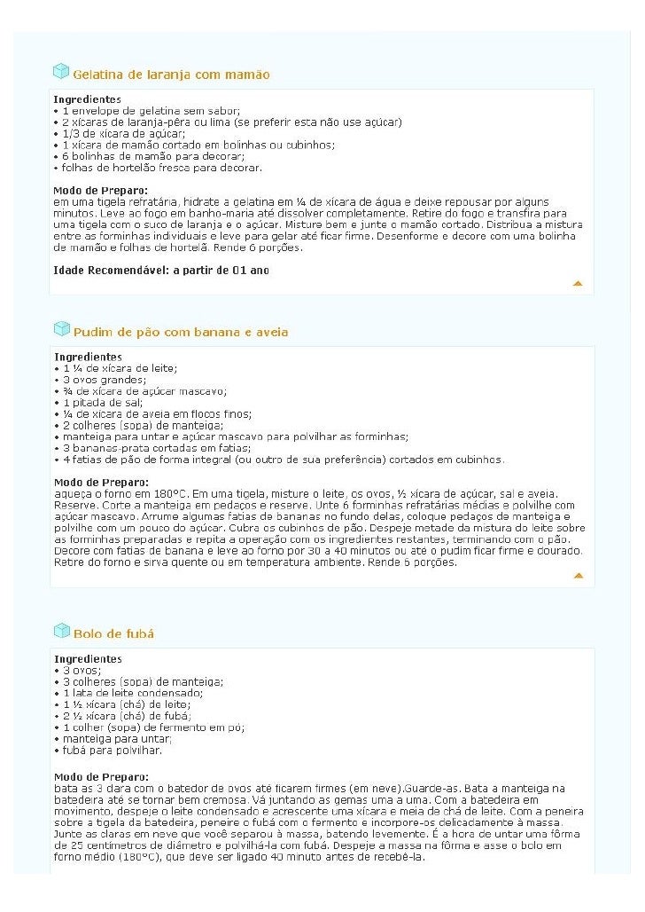Receita De Papas Para Bebes